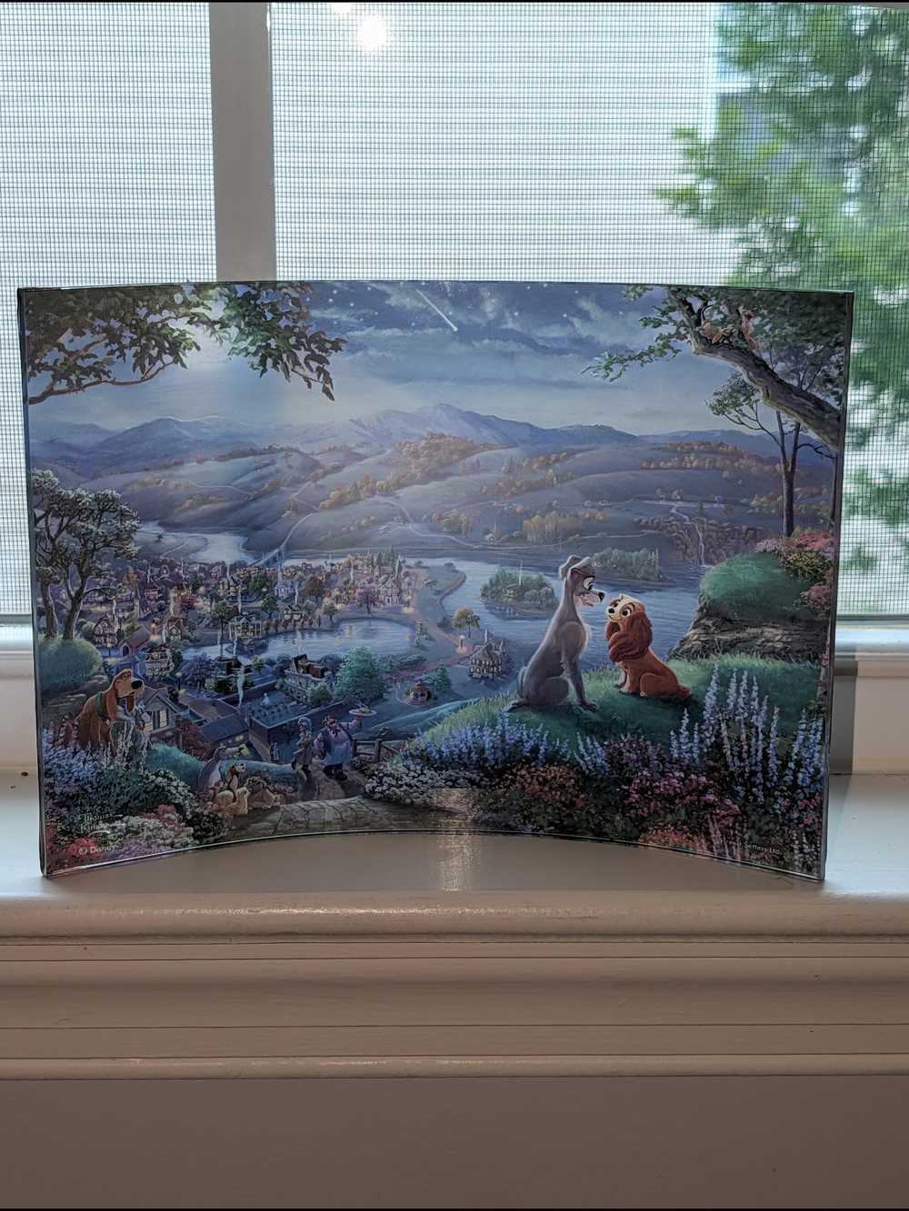 Lady and the Tramp Curved Art Panel
